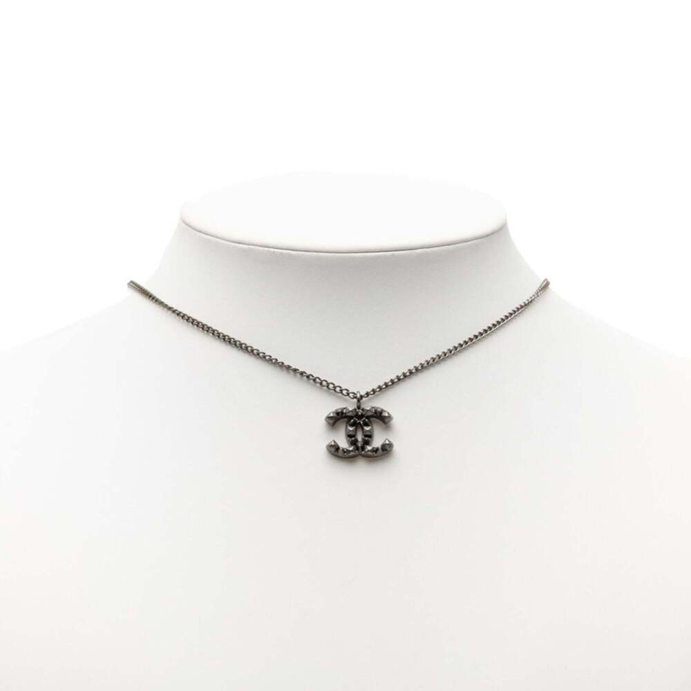 CHANEL Authentic Black Logo Necklace - Picture 5 of 5